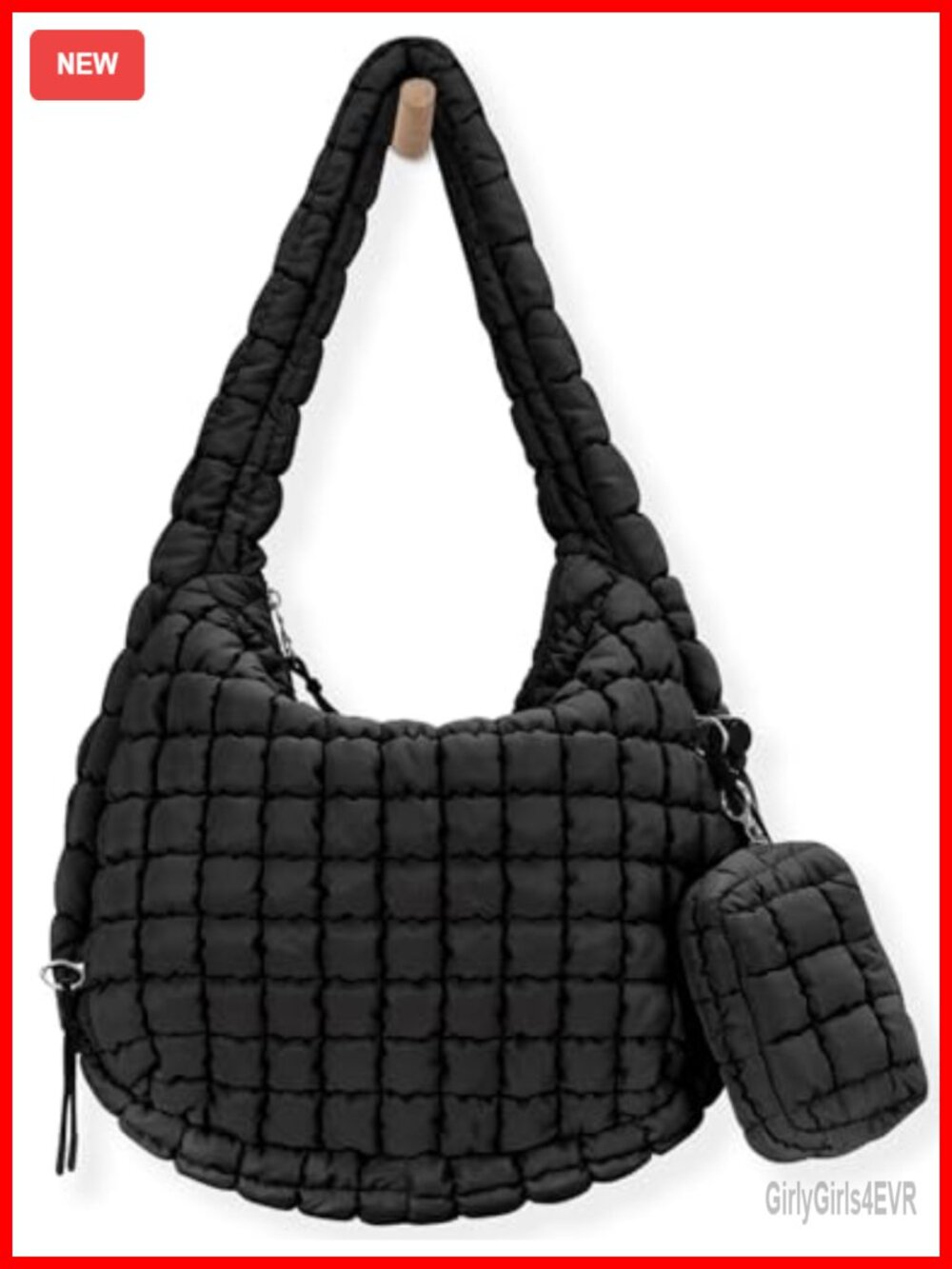 Puffer Tote Bag Large Quilted Lightweight Carryall Crossbody Shoulder Bag with